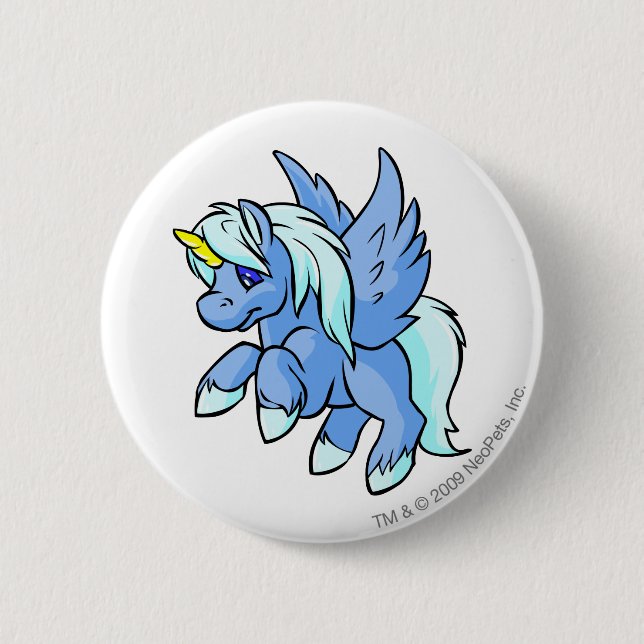 Badge Rond 5 Cm Uni bleu (Devant)