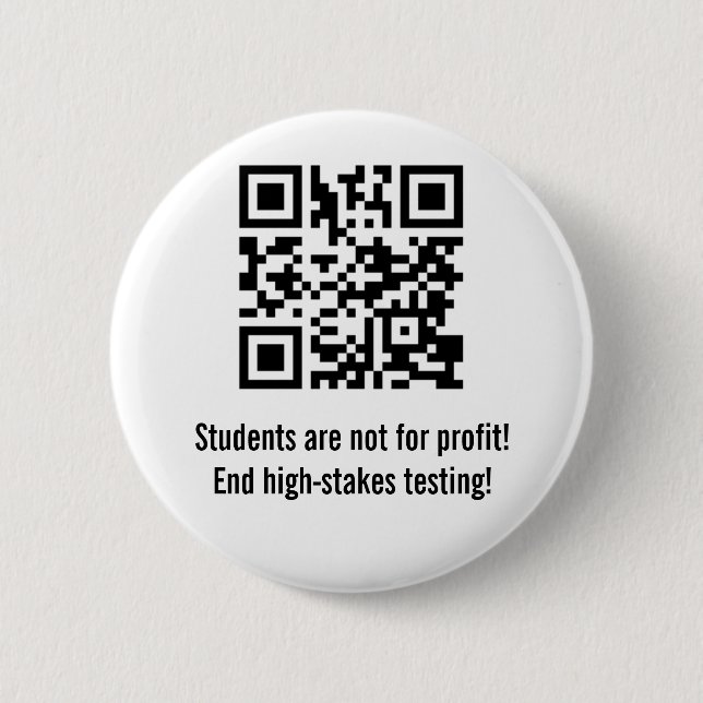 Badge Rond 5 Cm Uni choisissent le bouton de QR (Devant)