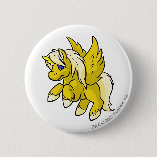 Badge Rond 5 Cm Uni jaune (Devant)