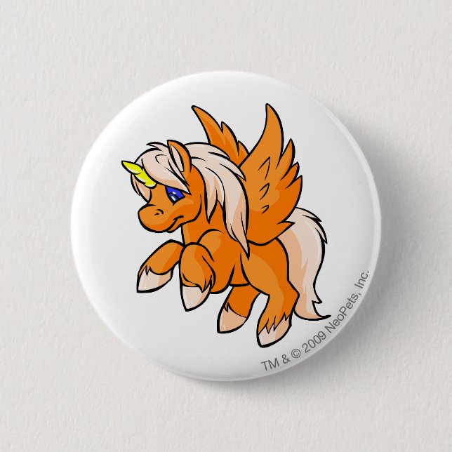 Badge Rond 5 Cm Uni orange (Devant)