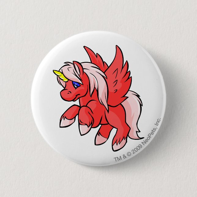 Badge Rond 5 Cm Uni rouge (Devant)