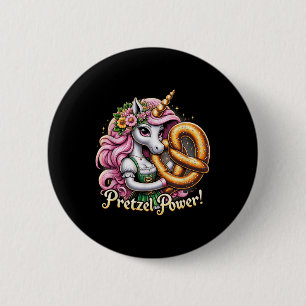 Badge Rond 5 Cm Unicorn allemand Drindl Pretzel Power Funny Kids