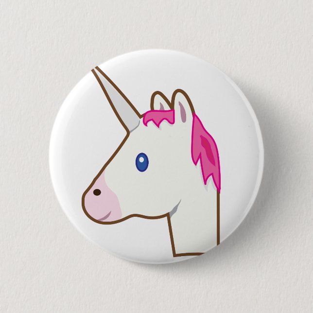 Badge Rond 5 Cm Unicorn emoji (Devant)