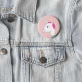 Badge Rond 5 Cm Unicorn emoji (En situation)