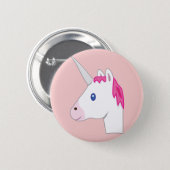Badge Rond 5 Cm Unicorn emoji (Devant & derrière)