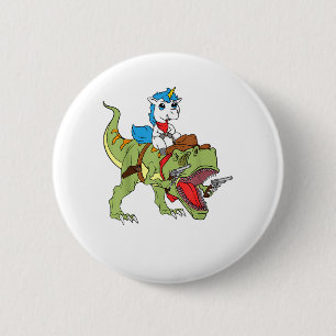 Badge Rond 5 Cm Unicorn équitation Dinosaur Enfants Garçons Filles