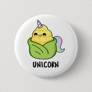 Badge Rond 5 Cm Unicorn Funny Baby Corn Pun