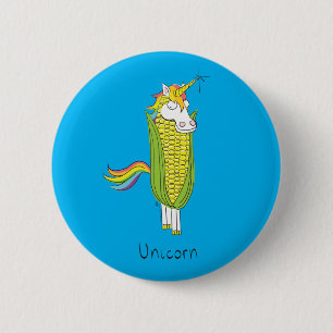 Badge Rond 5 Cm Unicorn Funny Corn Button Pin