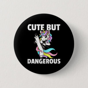 Badge Rond 5 Cm Unicorn Karate Gift Girl Taekwondo Jiu Jitsu Mixed