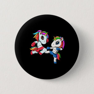 Badge Rond 5 Cm Unicorn Muay Thai - Gif de boxe thaïlandaise et ki
