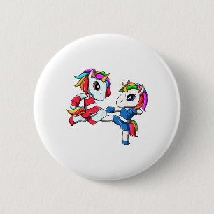 Badge Rond 5 Cm Unicorn Muay Thai - Nak Muay, Cadeau de Kickboxing