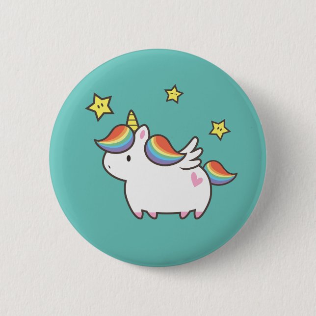 Badge Rond 5 Cm Unicorn Pony (Devant)