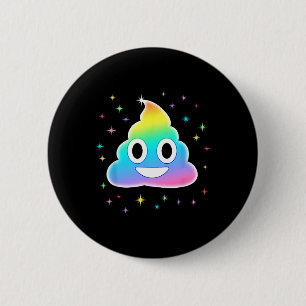 Badge Rond 5 Cm Unicorn Poop Magic Arc en ciel amusant Costume d'H