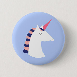 Badge Rond 5 Cm Unicorne