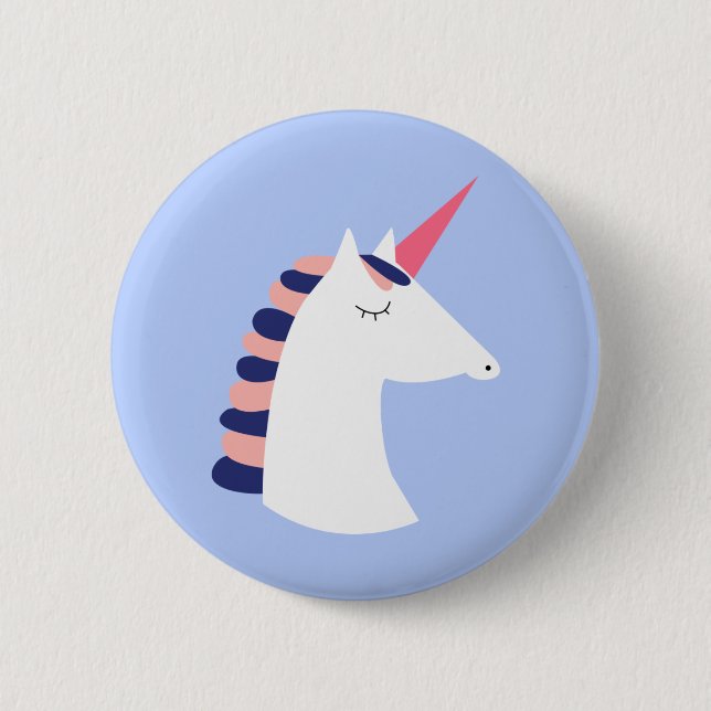 Badge Rond 5 Cm Unicorne (Devant)