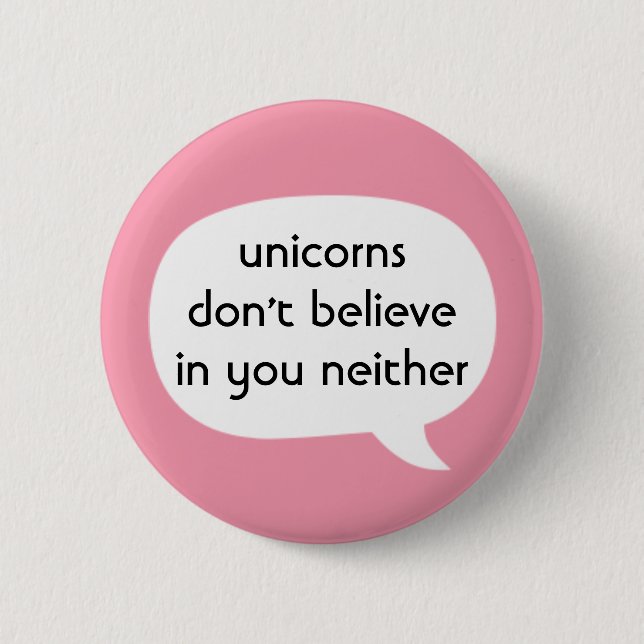 Badge Rond 5 Cm Unicornes (Devant)