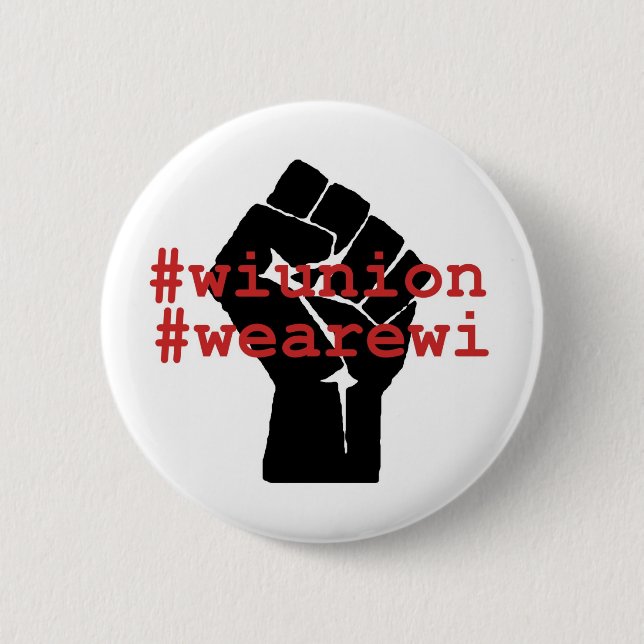 Badge Rond 5 Cm Union de WI nous sommes bouton de WI (Devant)
