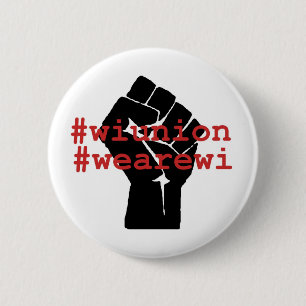 Badge Rond 5 Cm Union de WI nous sommes bouton de WI