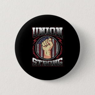 Badge Rond 5 Cm Union forte - Journée syndicale des travailleurs