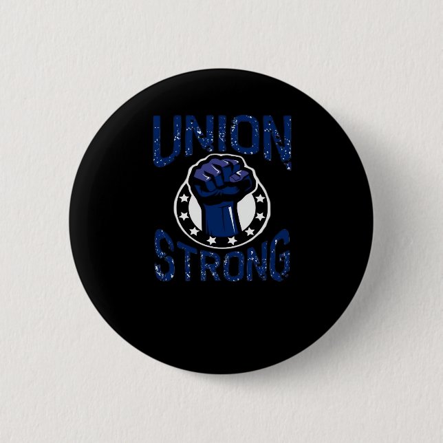 Badge Rond 5 Cm Union forte - Le premier se tient ensemble Syndica (Devant)