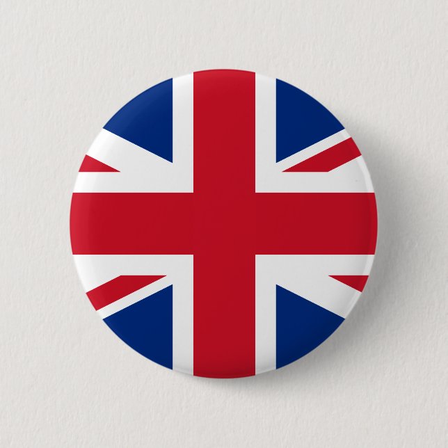 Badge Rond 5 Cm Union Jack Royaume-Uni (Devant)