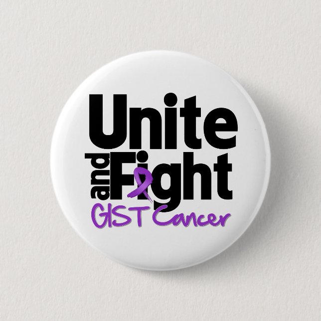 Badge Rond 5 Cm Unir et combattre le cancer du GIST (Devant)