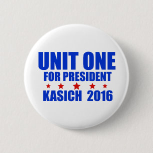 Badge Rond 5 Cm Unité une pour le Président Kasich 2016