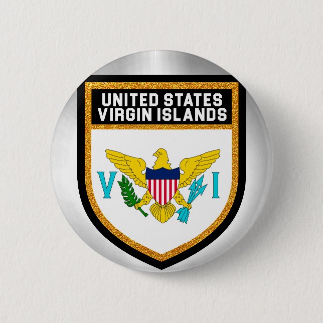 Badge Rond 5 Cm United States Virgin Islands Flag (Devant)