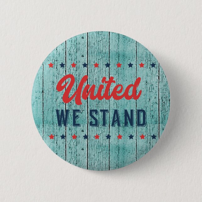 Badge Rond 5 Cm United We stand Patriotic (Devant)