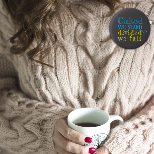 Badge Rond 5 Cm United we stand Ukraine motivation disant (Créateur téléchargé)