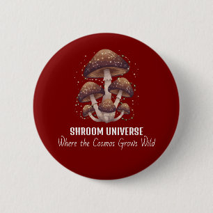 Badge Rond 5 Cm Univers de champignons célestes Constellation