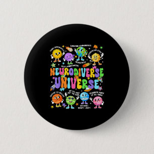 Badge Rond 5 Cm Univers neurodivergent neurodiversité autisme