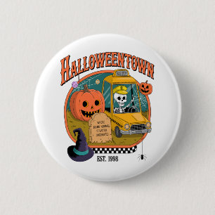 Badge Rond 5 Cm Université citrouille Halloweentown