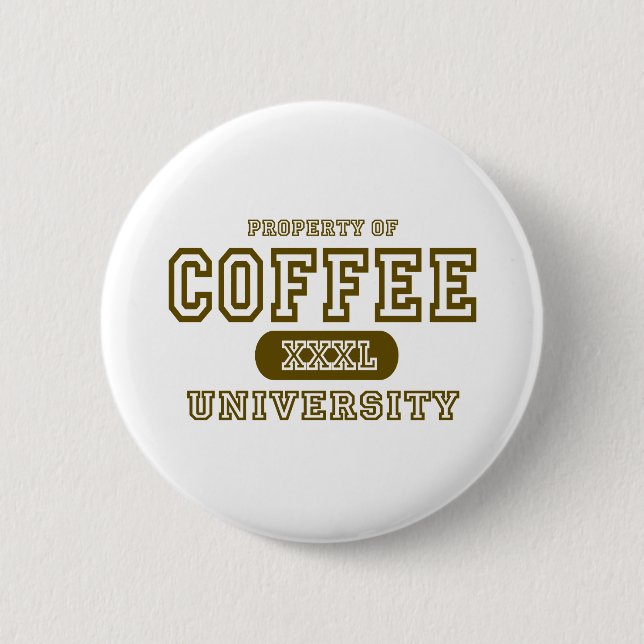 Badge Rond 5 Cm Université de café (Devant)