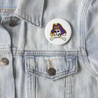 Badge Rond 5 Cm Université de Caroline de l'Est | Pirates écus