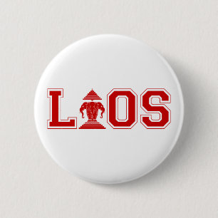 BADGE ROND 5 CM UNIVERSITÉ DE LAOS