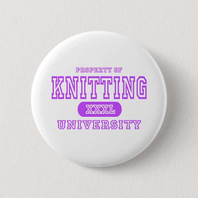 Badge Rond 5 Cm Université de tricot (Devant)