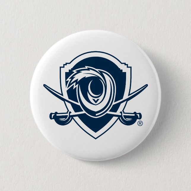 Badge Rond 5 Cm Université de Virginie | Bouclier Cavalier (Devant)
