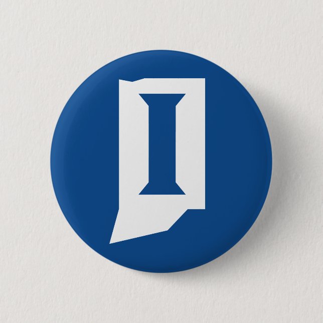Badge Rond 5 Cm Université d'État de l'Indiana (Devant)