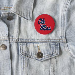 Badge Rond 5 Cm Université du Mississippi   Ole Miss Script 4
