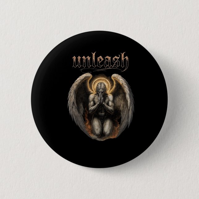 Badge Rond 5 Cm Unleash Fallen Angel (Devant)