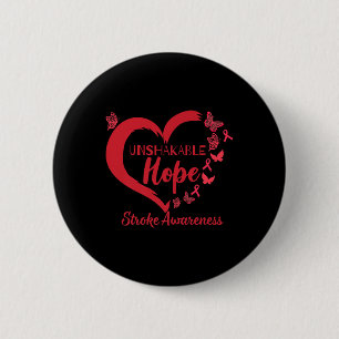 Badge Rond 5 Cm Unshakable Guerrier Mois de sensibilisation aux ac