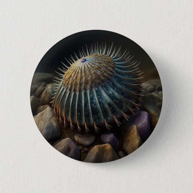 Badge Rond 5 Cm Urchine de Deep Sea (Devant)
