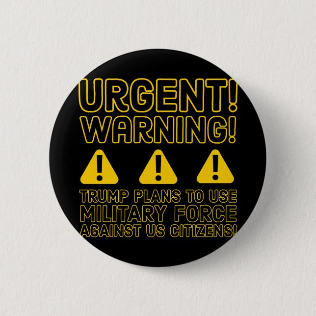 Badge Rond 5 Cm Urgent ! Attention! (Devant)