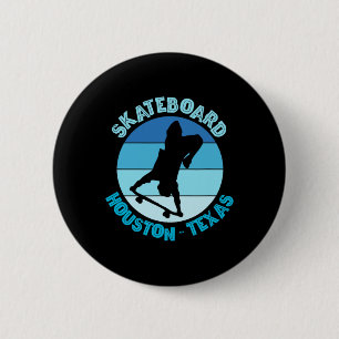 Badge Rond 5 Cm Urne de skateboardeur Houston Texas Skateboard