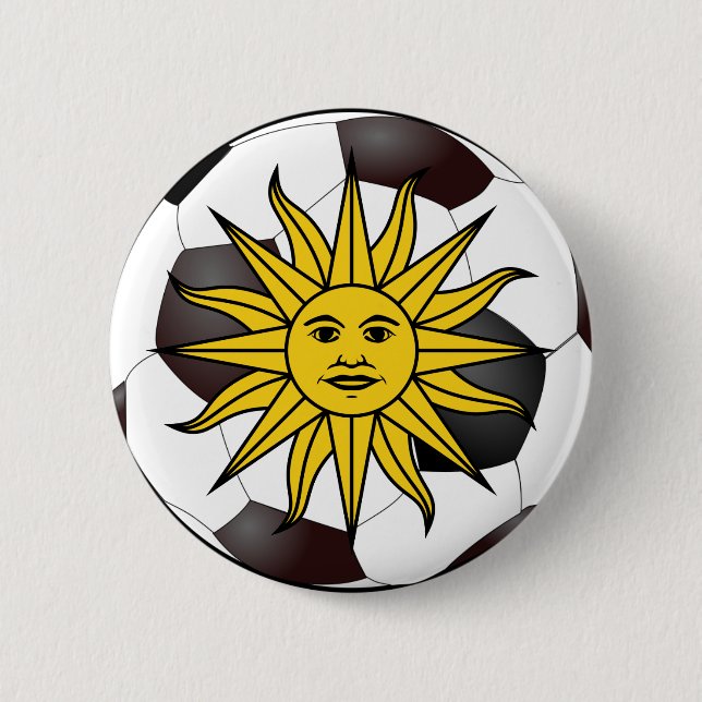 Badge Rond 5 Cm Uruguay "Soleil de Mai" (Devant)