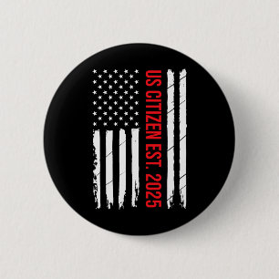 Badge Rond 5 Cm Us Citoyenneté Décoration Américain Nouveau citoye