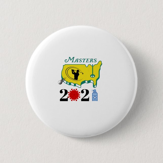 Badge Rond 5 Cm us masters GOLF 2021 (Devant)