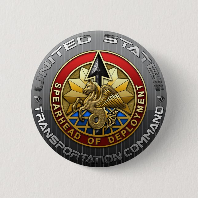 Badge Rond 5 Cm US Transportation Command (Devant)