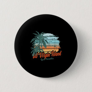 Badge Rond 5 Cm Us Virgin Island Beach St. Thomas Shirt Lost Parad